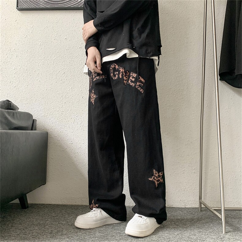 高街休闲裤男青春流行直筒运动裤潮休闲长裤K28P35,男装休闲裤,星座1116-2