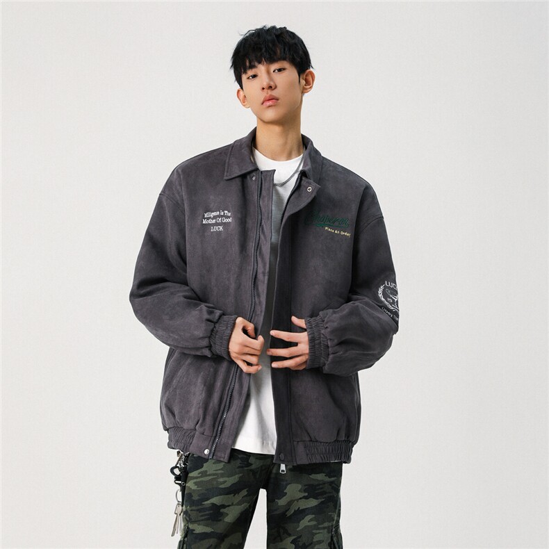 麂皮绒刺绣夹克XZ609-WT2338-特P75-138加棉特P85-控148,男装夹克,星座609