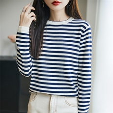 2025条纹卫衣百搭时尚简约，女装卫衣/绒衫，长今羊