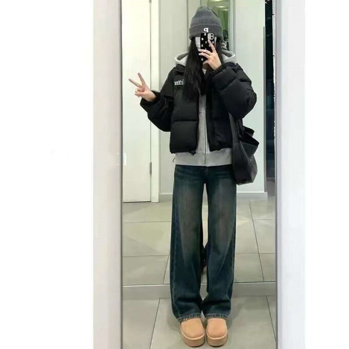 1506A/GY4670/P43高级感设计感牛仔裤女时尚直筒裤韩,男装牛仔裤,星座1506A