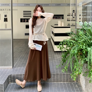 氛围感罩衫套装女2025秋季新款超好看纯色显瘦吊带连衣裙两件套