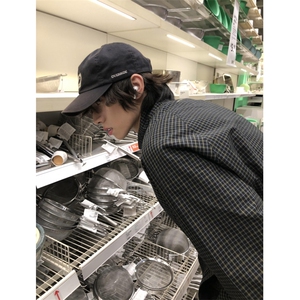 网图cleanfit翻领格子短款外套男款美式复古工装夹克JK1028-特P70图片