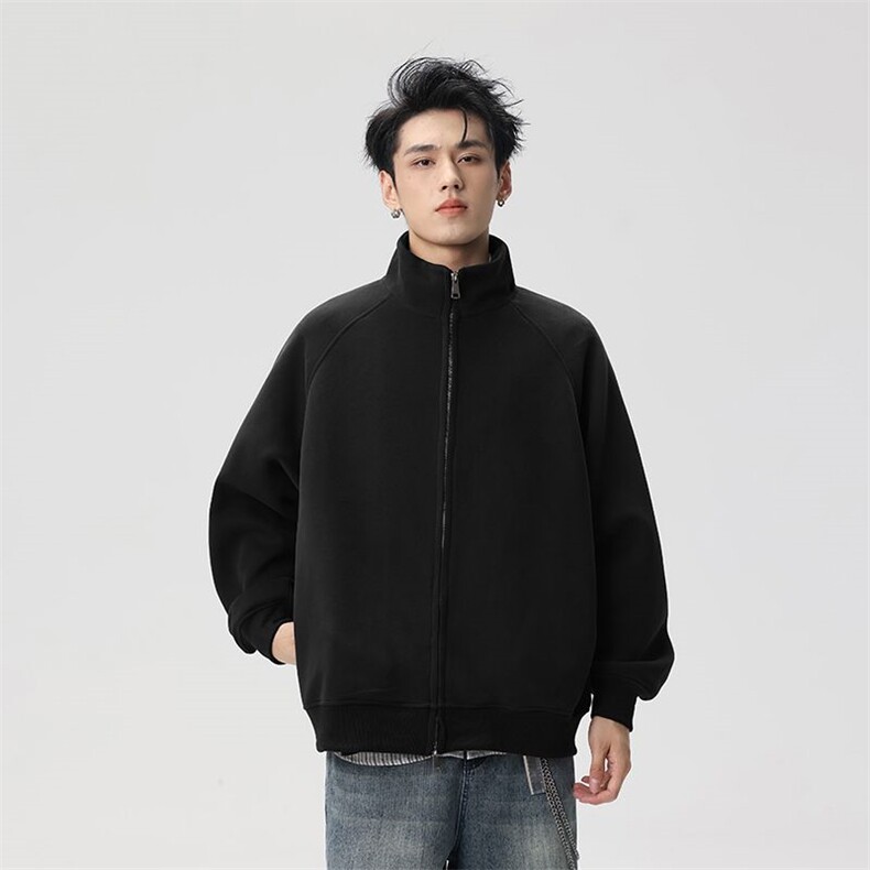5384-P50重磅休闲百搭情侣立领拉链开衫运动外套,女装卫衣/绒衫,星座617A-2