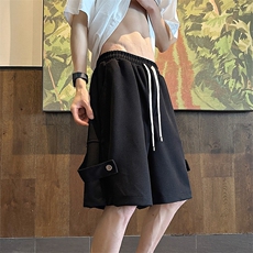 华夫格短裤男夏季薄款潮牌百搭外穿运动裤子宽松跑步休闲五分中裤，男装牛仔裤，星座1013