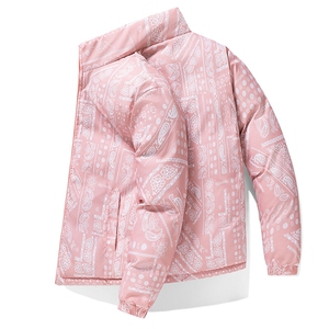 宽松大码胖子简约立领羽绒服双面穿情侣棉衣外套A168-HXM03-TP65图片