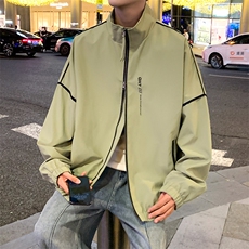大码秋冬季棒球领夹克潮酷宽松工装风男外套JK452p65，男装夹克，电商D315