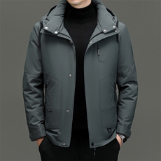 DF616钱塘2020-2时尚休闲百搭冬季厚款有帽中年男士羽绒服P290，男装羽绒服，钱塘207-2