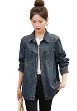 牛仔外套女春秋2025新款小个子衬衫休闲气质韩版时尚早春长袖上衣，女装衬衫，丽影随形