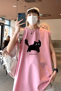 已注册得物直播抖音品质纯棉250克重磅男无袖背心T恤T550P28控39图片