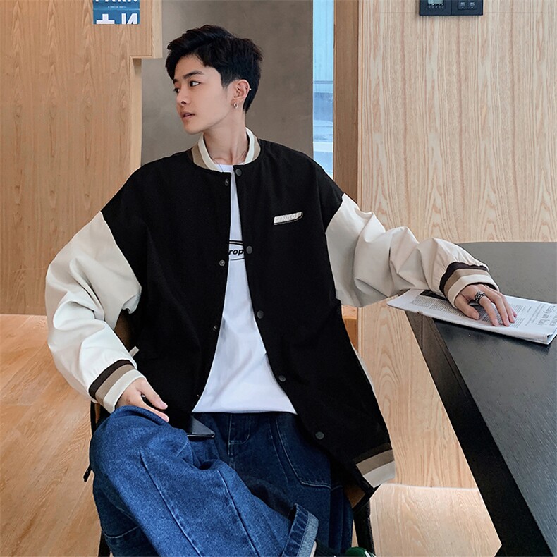 外套男2021春秋宽松大码港风棒球服青少年立领百搭夹克W1266-P48,男装夹克,星座512-4