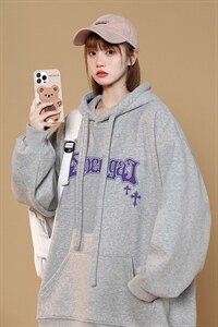 高转化 卫衣男中性港风2024秋季字母外套416B-WY261-P55限68图片