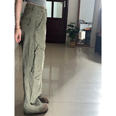 工作牛仔裤潮大口袋男女款弯刀裤高街风P48Y65，男装牛仔裤，星座1112-1