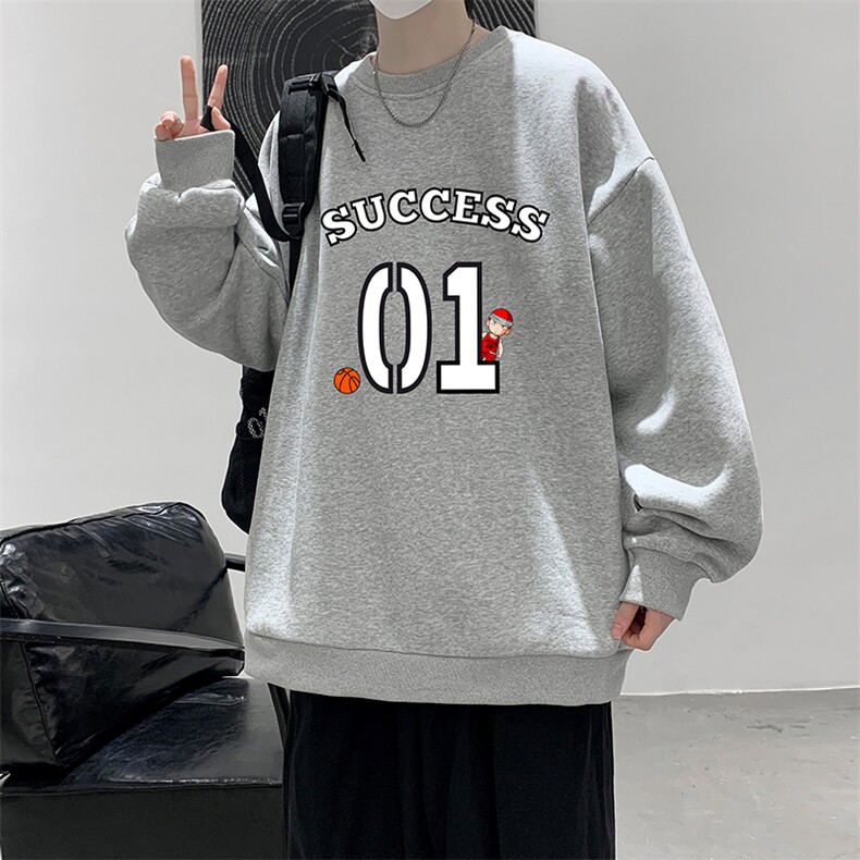 圆领卫衣男大码加厚加绒长袖t恤男S6205-P28加绒款-P33,男装卫衣,电商A040