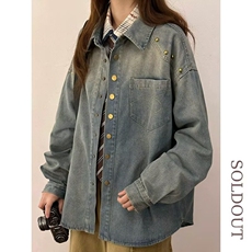 设计感牛仔外套女春秋韩版百搭高级感大码宽松慵懒风休闲开衫上衣，男装工装外套，星座218-8