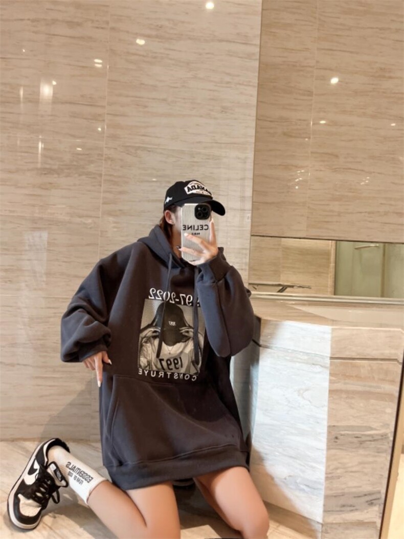 泽妤加绒卫衣，女装卫衣/绒衫，泽妤