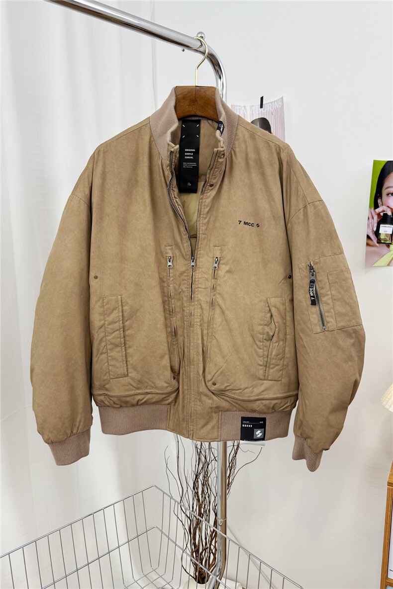 立领飞行员白鸭绒羽绒服外套男D213-W080-P380,男装羽绒服,电商D213