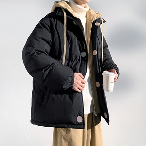 冬季青少年连帽假两件外套加绒加厚休闲简约棉衣棉服5303-P85图片