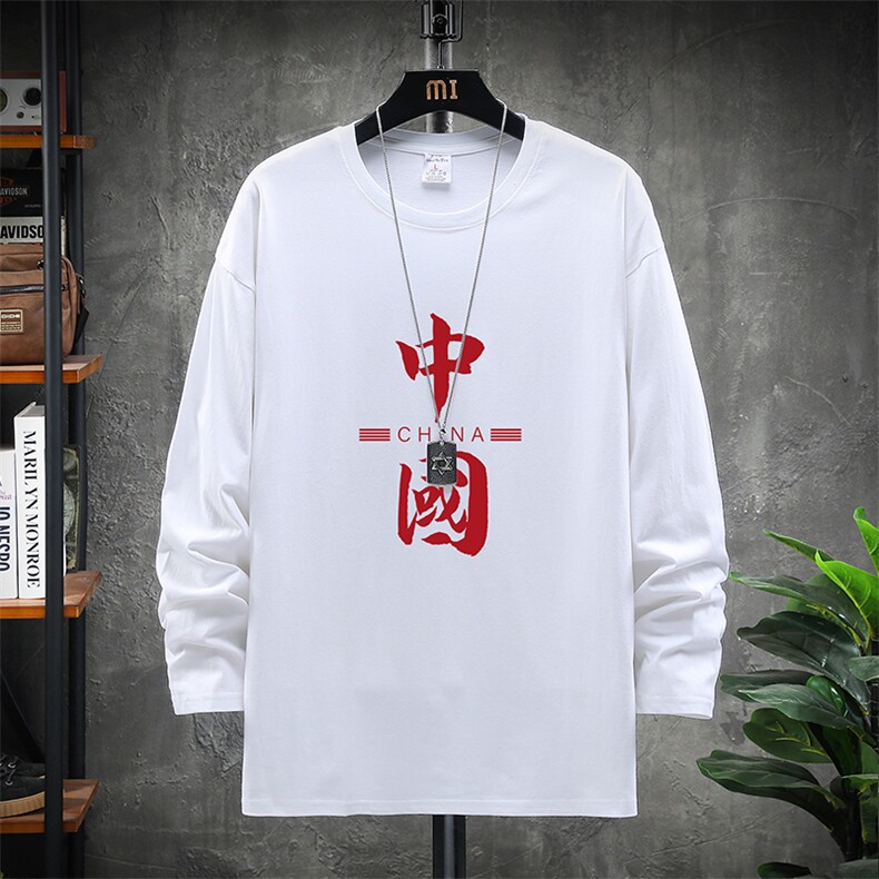 TX3198-P25 纯长袖t恤男大码圆领打底衫体恤 展架图片
