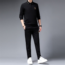 SA9663-2钱塘2020-2中年男士冬季厚款新款商务休闲简约套装P152，男装休闲套装，钱塘207-2