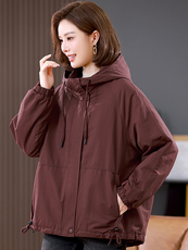 2025年冬季时尚潮流中长款休闲加绒加厚派克服，女装派克服，独衣靓