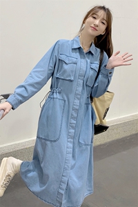 2024年春装宽松工装牛仔连衣裙212A-8821-P135-K188图片