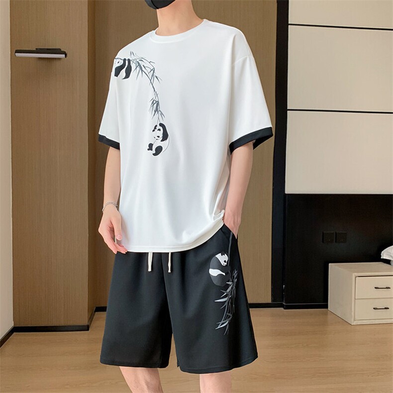 TZ123-P48风印花新款港风青少年男生套装学生短袖短裤,男装牛仔裤,星座507A（原星座306B-2）