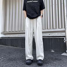 休闲裤男韩版潮流百搭裤子夏季薄款坠感阔腿拖地长裤K02581-P38，男装休闲裤，星座308B-2