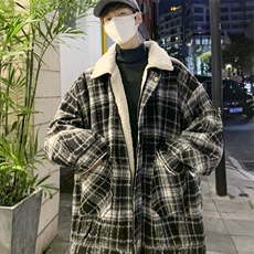 羊羔毛外套男款冬季加绒加厚秋冬款棉服M613P125控158，男装棉衣，电商A157