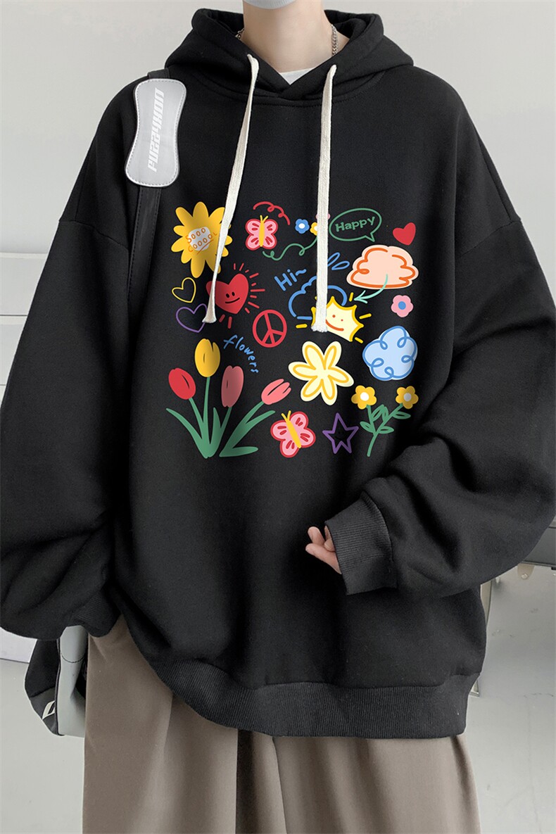 连帽卫衣男大码运动服帽衫外套WY2319-P35加绒款-P40,男装卫衣,电商A040