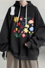 连帽卫衣男大码运动服帽衫外套WY2319-P35加绒款-P40，男装卫衣，电商A040