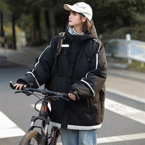 现货904-2-MYM8871-P80特冬季拼接棉衣男女加厚保暖棉服面包服图片