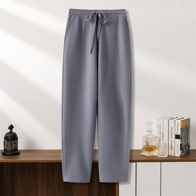 2025秋冬新款百搭密针斜纹加厚裤，男装休闲裤，台绒羊绒