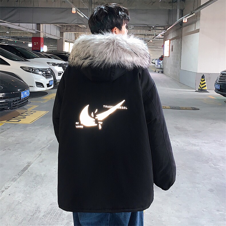MM48111-P130冬季大毛领棉衣男士大码加厚棉袄男棉服,男装棉衣,电商A040