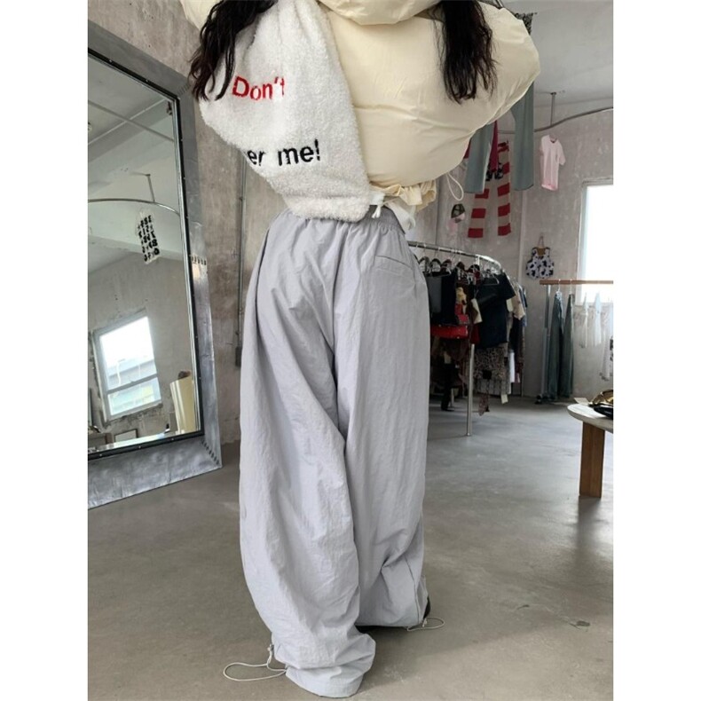 B3001-P49美式复古字母棉裤男女冬季设计感加绒加厚弯刀裤,男装棉裤,电商B323A