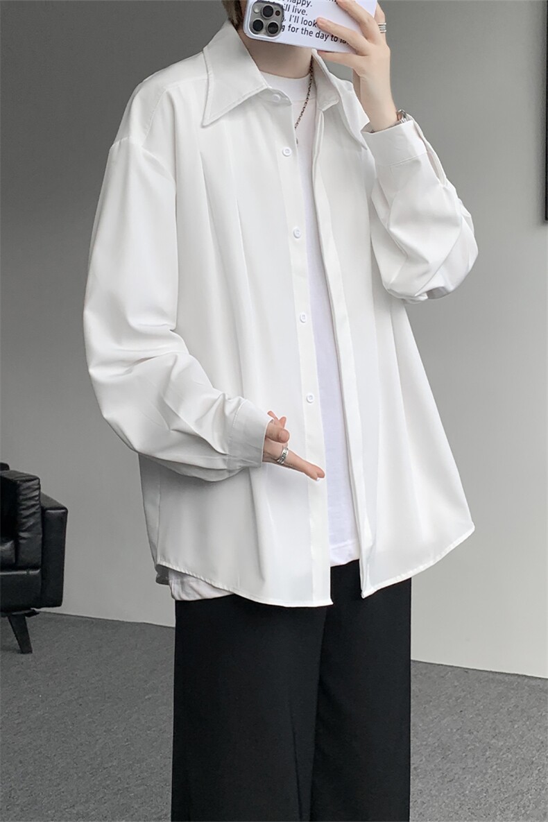 春秋男士衬衫外套韩版休闲长袖衬衫打底西装领四季可穿衬衫P45,男装T恤,电商B319