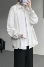 春秋男士衬衫外套韩版休闲长袖衬衫打底西装领四季可穿衬衫P45，男装T恤，电商B319