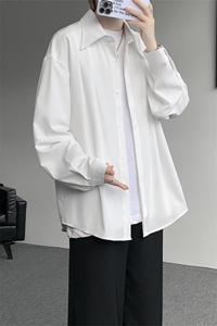 春秋男士衬衫外套韩版休闲长袖衬衫打底西装领四季可穿衬衫 P45图片