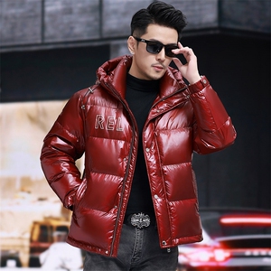高品质连帽短款90白鸭绒羽绒服外套中青年男装加厚羽绒服夹克图片