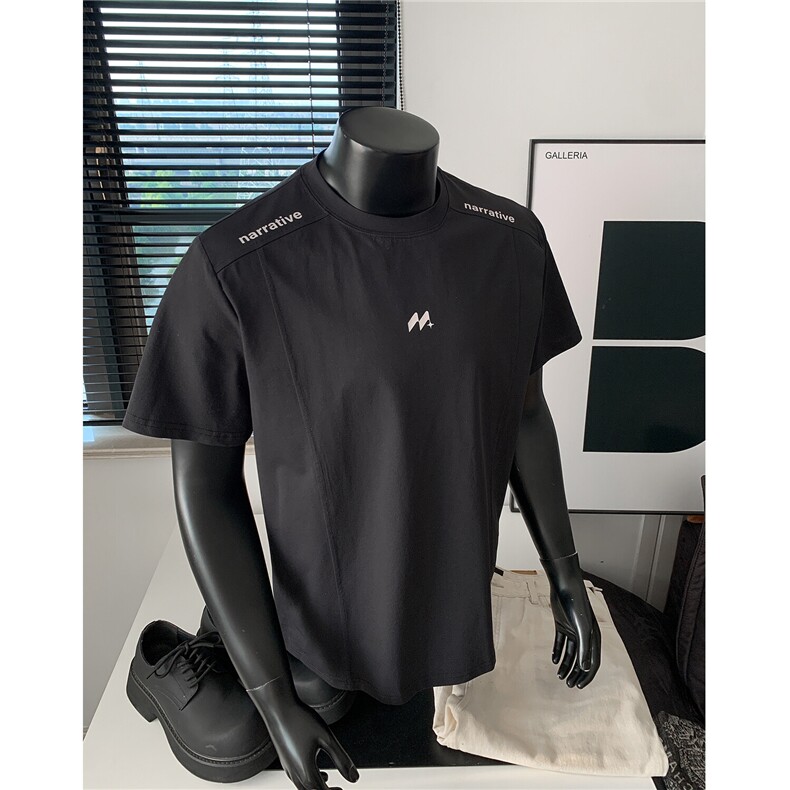 假模图速干冰感防晒短袖印花T恤美式结构半袖上衣男H1103特P22，男装防晒衣，电商A341