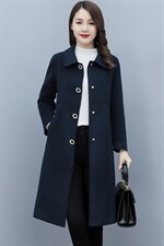 2025秋季时尚简约大方气质优雅收腰显瘦羊毛中长款双面呢外套，女装双面呢大衣，媚琳依坊