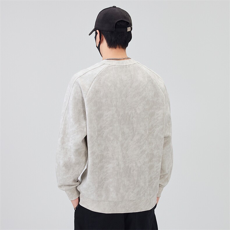 数据款-2025秋季新款圆领套头卫衣男款外穿内搭B240-WY988020-P65,男装卫衣,电商B240