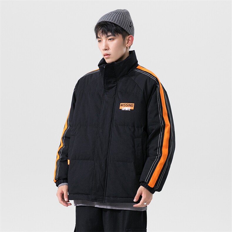 无影墙22冬季潮时尚潮流侧边条纹保暖立领羽绒服YR2025P135控158,男装羽绒服,电商A247-1