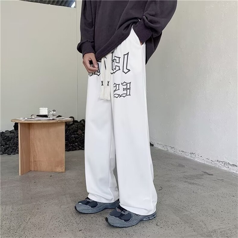 高街ins潮牌直筒卫裤男新款美式oversized宽松休闲长裤K4614-P35,男装休闲裤,星座512-2