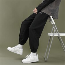 加绒2023秋冬卫裤高弹健康布聚酯纤维WK606-1-P25加绒批30，男装休闲裤，星座718-1