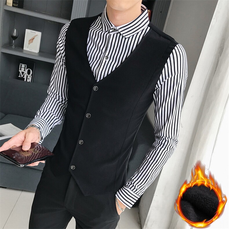 B216CS43常规P55加绒P652025秋装新款男假两件衬衫条纹衬衣,男装衬衫,电商B216（原B302）