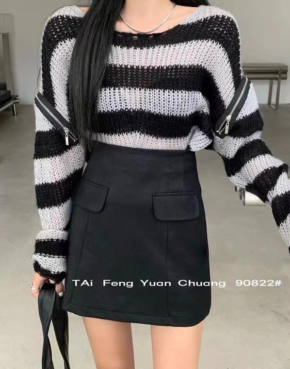 2022洋气新款港味复古短裙,女装其它,L·H·X