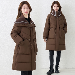 羽绒棉服女中长款2025冬季新款韩版收腰显瘦减龄时尚加厚外套棉袄