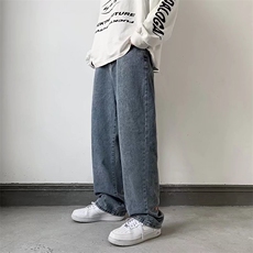 潮牌牛仔裤男宽松束脚春季老爹长裤N7077P40，男装牛仔裤，星座1116-2