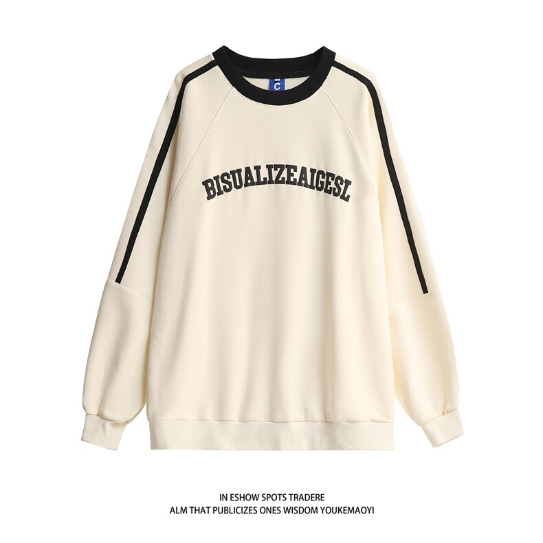 白底20123秋装套头圆领发泡宽松卫衣大码秋季外套男女装S232-P58，女装短外套，电商A233-2