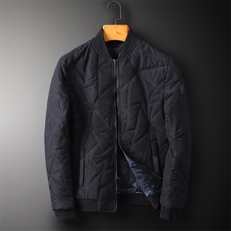 6870 秋冬季新款双面穿男士棒球领加厚蚕丝棉服(M-5XL)图片